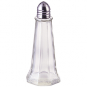 Winco - Shaker, 1 oz Tower Glass with Stainless Steel Top Retail Pack