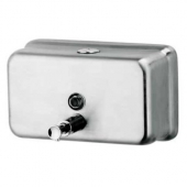 Soap Dispenser, Stainless Steel, 40 oz, Horizontal Style