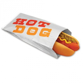 Hot Dog Bag, 3.5x1.5x8.5 Foil and Paper Laminated