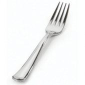 Fineline Settings - Silver Secrets Dinner Fork, 7.5&quot; Extra Heavy Silver Plastic