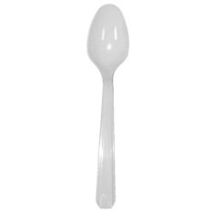 Spoon, Heavy White PP Plastic