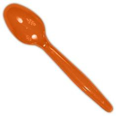 Karat - Teaspoon, Heavy Weight Orange PS Plastic