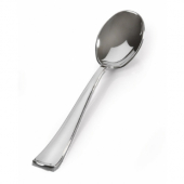 Fineline Settings - Silver Secrets Spoon, 7.5&quot; Extra Heavy Silver Plastic