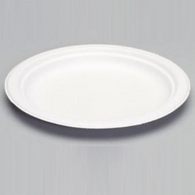 Genpak - Harvest Fiber Plate, 8.75&quot; Natural White Compostable