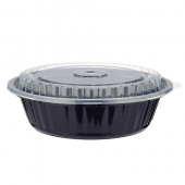Hotpack - Food Container, 24 oz Round PP Black Base with Clear Lid, 150 count