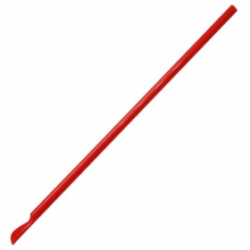Karat - Spoon Straw, 9.45&quot; Red Plastic