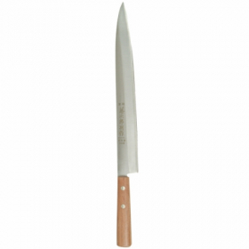 Sashimi Knife, 12&quot; Stainless Steel Blade with Riveted Wooden Handle