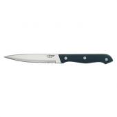 Winco - Steak Knife with Pointed Tip, 5&quot; Blade with Black Solid POM Handle