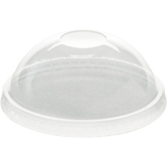 Karat - Cold Cup Dome Lid without Hole, Fits 20 oz Yogurt Cup, Clear PET Plastic