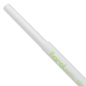 Karat Earth - Wrapped Paper Straw, 7.75&quot; Giant White