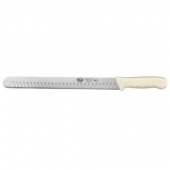 Winco - St&auml;l Slicer Knife, 12&quot; German Steel Hollow Ground with White Handle