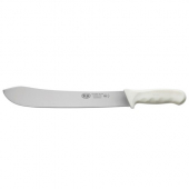 Winco - St&auml;l Butcher Knife, 12&quot; German Steel with White Handle