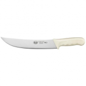 Winco - St&auml;l Cimeter Steak Knife, 9.5&quot; German Steel with White Handle