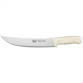 Winco - St&auml;l Cimeter Steak Knife, 9.5&quot; German Steel with White Handle