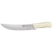 Winco - St&auml;l Cimeter Knife, 9.5&quot; Hollow Ground German Steel with White Handle