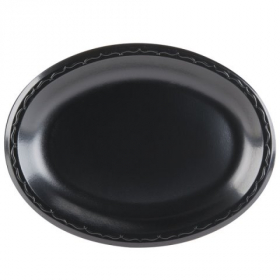 Genpak - Platter, Black Laminated Foam Oval, 8.5x11.5