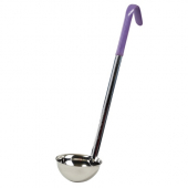 Winco - Ladle, 6 oz Stainless Steel with Purple Handle, 1-Piece and Allergen-Free