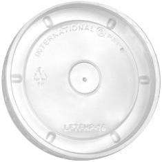 Hot Food Container Lid, Flat Clear, Fits 6-16 oz