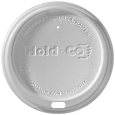International Paper - Hot Cup Lid, White Dome Sipper &quot;Hold &amp; Go&quot;