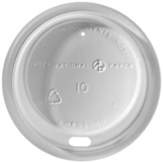 Dome Sipper Hot Cup Lid, White, Fits 12 oz Tall Cups