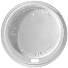 Dome Sipper Hot Cup Lid, White, Fits 10-20 oz Cups