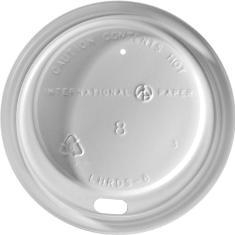Dome Sipper Hot Cup Lid, White, Fits 8 oz Cups