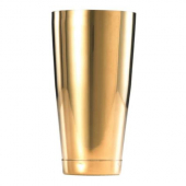 Barfly - Shaker/Tin, 28 oz Gold Plated Stainless Steel, each