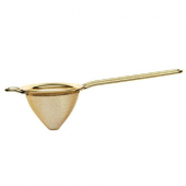 Barfly - Strainer, Fine Mesh Gold Plated Stainless Steel, 3.5&quot; Bowl, each