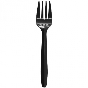 Karat - Fork, Medium Weight Black PP Plastic