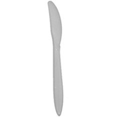 Knife, 6&quot; Medium Weight White Plastic