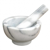 Winco - Mortar and Pestle Set, 4.5&quot; Marble