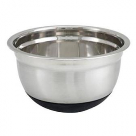 Winco - Mixing Bowl, 8 Quart Stainless Steel with Silicone Base