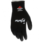 MCR Safety - Ninja Ice Glove, Medium 15 Gauge Black Nylon with Acrylic Terry Interior, HPT Palm and