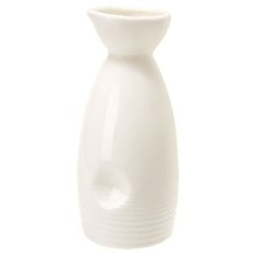 Sake Bottle, 9 oz White Porcelain