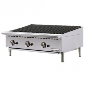Spectrum - Gas Charbroiler, 36&quot;x20&quot; with Natural Gas, Stainless Steel