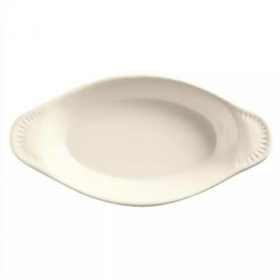 World Tableware - Bedrock Ovenware Welsh Rarebit, 8 oz Cream White Porcelain