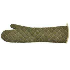 Winco - Oven Mitt, 24&quot; Green Flame Retardant, Heat-Resistant up to 400 degrees F