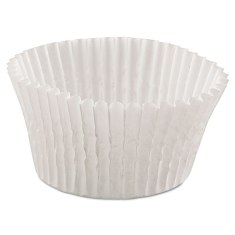 Baking Cup, White Round Fluted, 2&quot; bottom, 1.375&quot; wall