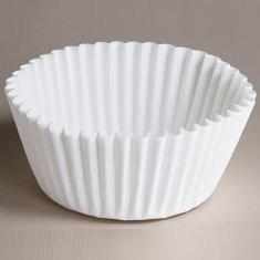 Baking Cup, White Round Fluted, 2.25&quot; bottom, 1.875&quot; wall
