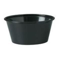 Solo - Souffle Portion Cup, 3.25 oz Black Plastic