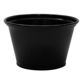 Karat - Portion Cup, 4 oz Black Plastic