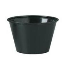 Solo - Souffle Portion Cup, 4 oz Black Plastic
