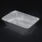 Primo - Aluminum Container Dome Lid, Oblong Clear Plastic, Fits 4 Lb Container, 250 count