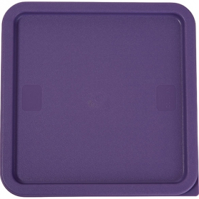 Winco - Food Storage Container Cover, Square Purple Plastic, Fits 12/18/22 qt Containers, Allergen-F