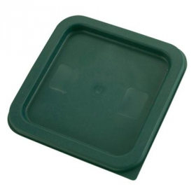 Winco - Food Storage Container Cover, Square Green Plastic, Fits 2/4 qt Containers
