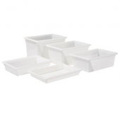 Winco - Food Storage Box, 26x18x12 White Plastic, 17 Gallon