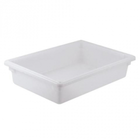 Winco - Food Storage Box, 26x18x6 White Plastic, 9 Gallon