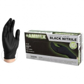 Ammex - Nitrile Powder Free Exam Glove, Medium Black