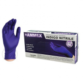 Ammex - Nitrile Powder Free Exam Glove, Medium Indigo