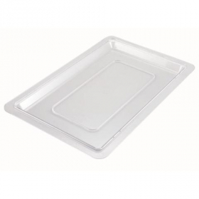 Winco - Food Storage Box Flat Lid, 12x18 Clear Plastic